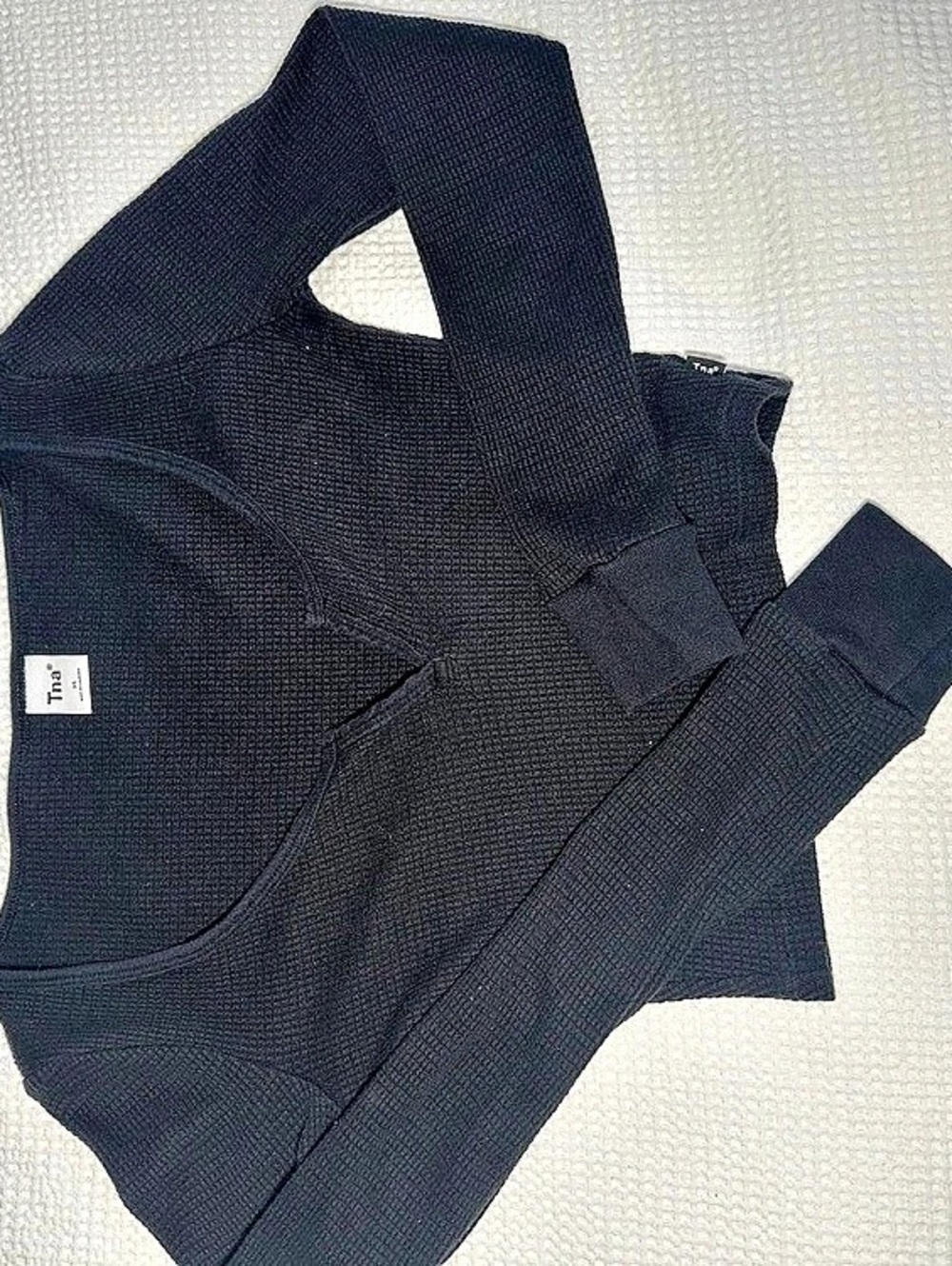 Tna Waffle Scoopneck Longsleeve Black